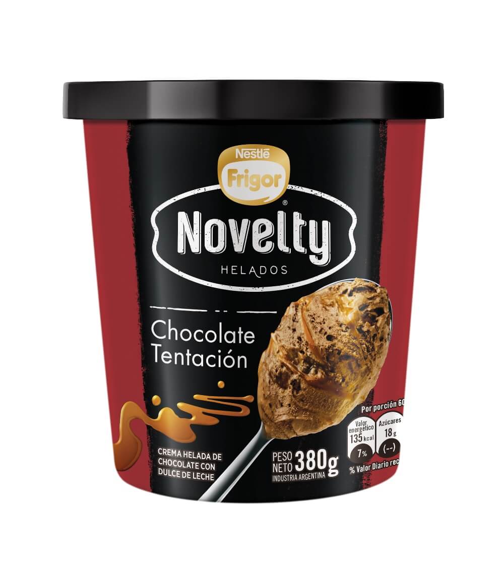 Lata Novelty sabor chocolate tentación