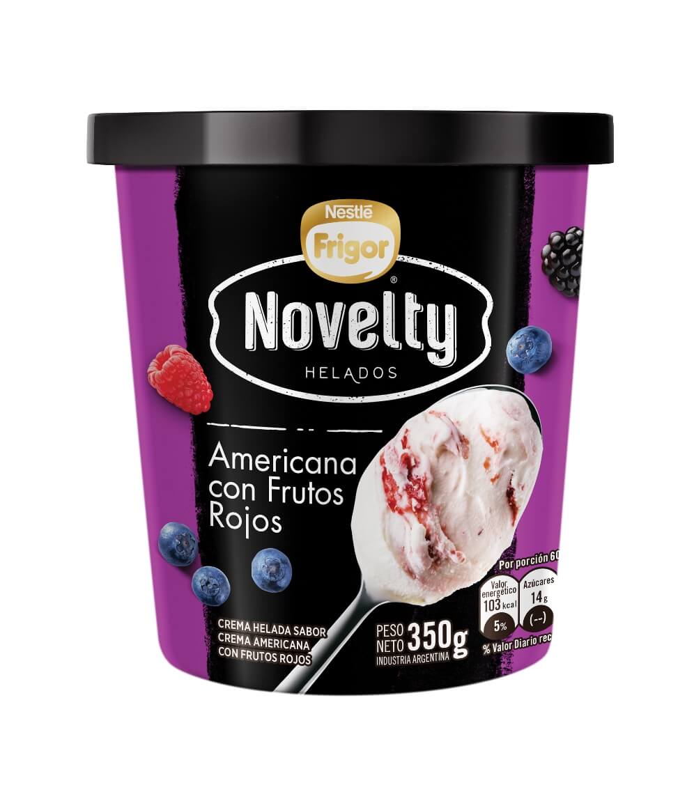 Lata Novelty sabor americana con frutos rojos