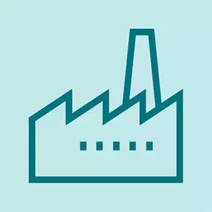 Ícono de operaciones industriales