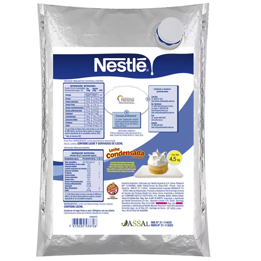 NESTLÉ Leche Condensada 4,5 KG